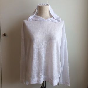 Old Navy White Pullover Hoodie Top